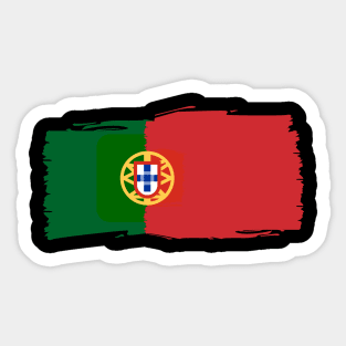 Portugal painted flag Sticker